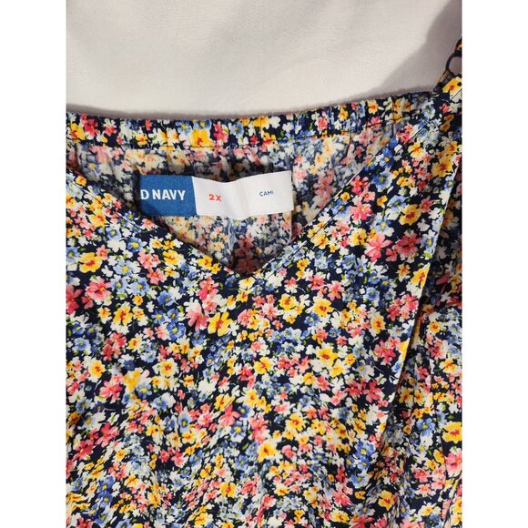 Old Navy Womens Plus Dress Ditsy Floral Tiered Boho Fairycore Beach Resort 2X - Picture 2 of 5